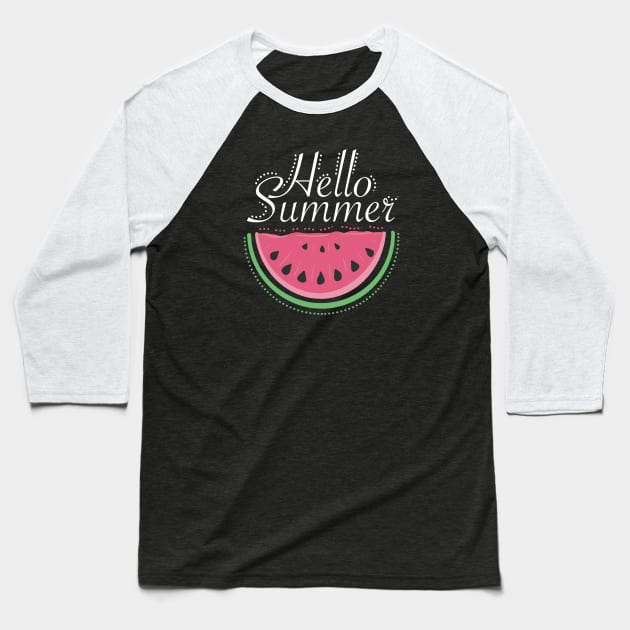 Summer watermelon Baseball T-Shirt by Xatutik-Art